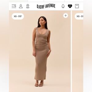 Djerf Avenue knitted taupe dress, new with tags.